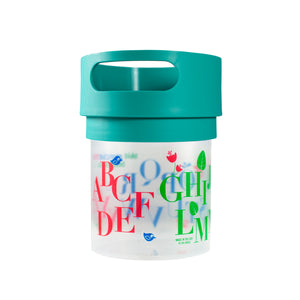 Munchie Mug spill proof snack cup for toddlers 16 oz turquoise