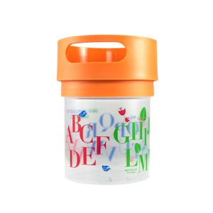 Munchie Mug spill proof snack cup for toddlers 16 oz orange