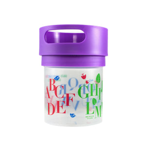 Munchie Mug spill proof snack cup for toddlers 16 oz purple